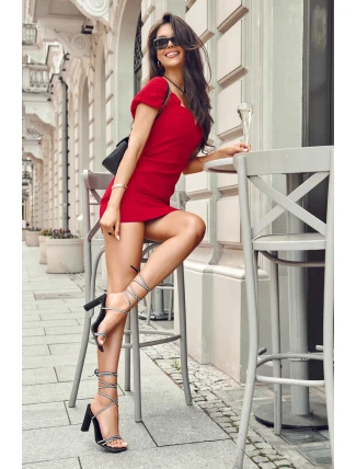 Elegantní vázané sandály s kamínky černé Nessy