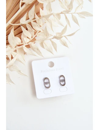 Oválné náušnice stříbrné