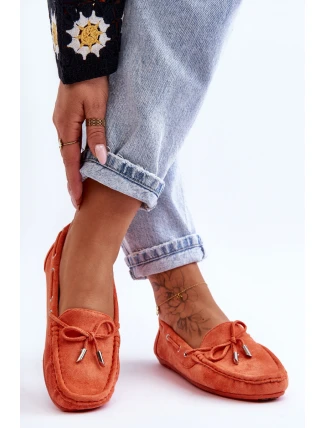 Ženské Semišové Mokasíny Oranžové Si Passione