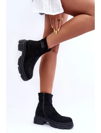 Kožené Klasické Zateplené Boty Černé Vergilia Kožené Klasické Zateplené Boty Černé Vergilia