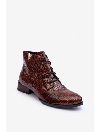 Dámské Kožené Botky Maciejka 5743C-02 Hnědé