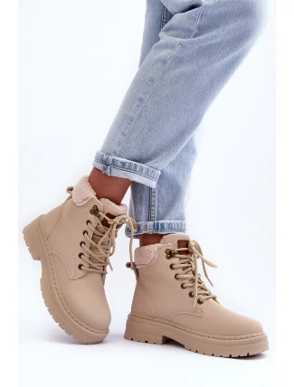 Dámské kožené trapery světle béžové Jette