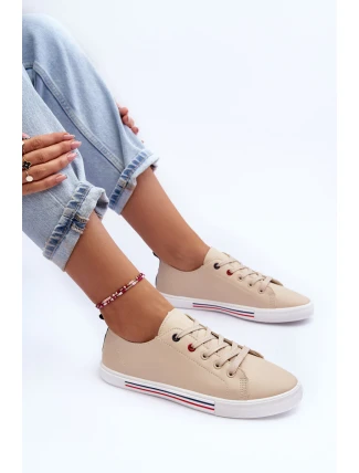 Kožené sportovní boty Dámské Bežové Mossaia