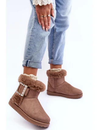 Ocieplené sněhule s klíčem tmavě hnědé Dulca