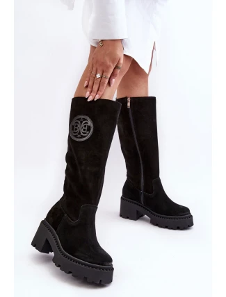 Dámské semišové kotníkové boty černé Lewski 3367 Dámské semišové kotníkové boty černé Lewski 3367