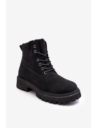 Dámské zateplené kotníkové boty černé Cross Jeans MM2R4012C