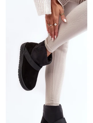 Ocieplené sněhule na platformě černé Big Star MM274151