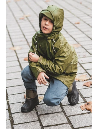 Dětské sněhule s rázovou podšívkou zateplené Khaki Big Star MM374123 Dětské sněhule s rázovou podšívkou zateplené Khaki Big Star MM374123