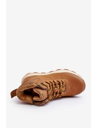 Dětské zateplené trekové boty Trapery Camel Big Star MM374202