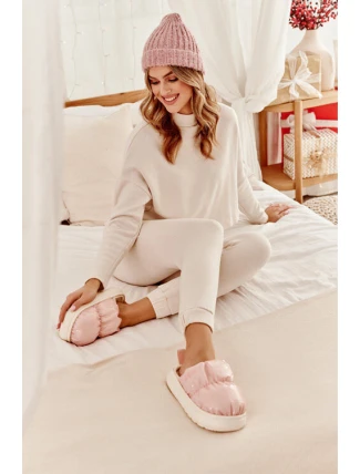 Lesklé Dámské Pantofle Růžové Big Star MM274129