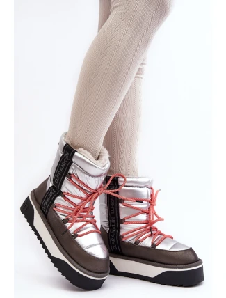 Šnekové Dámské Na Tlusté Podrážce Veganské D.Franklin DFSH371006 Stříbrné Šnekové Dámské Na Tlusté Podrážce Veganské D.Franklin DFSH371006 Stříbrné