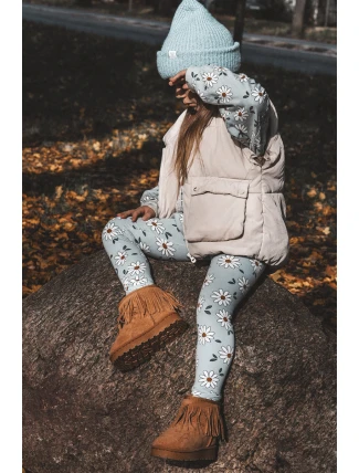 Ocieplane Botky Sněžáky Dětské s Ozdobnými Frédzlami Camel Nimia