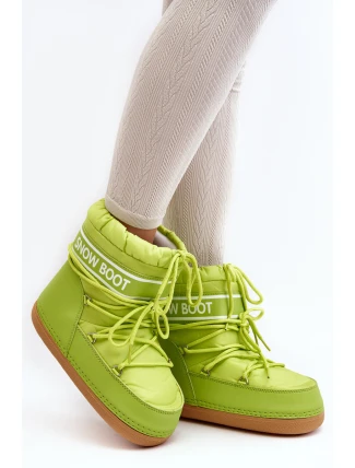 Dámské vázané sněhové boty olivové Soia