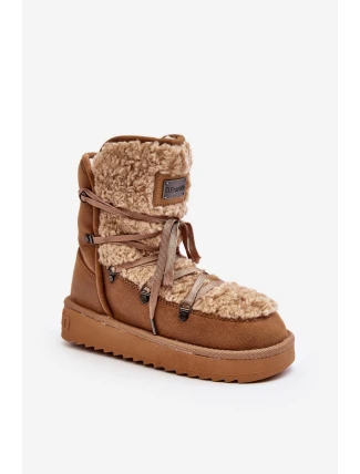 Voděodolné sněhule na platformě veganské D.Franklin DFSH370004 Hnědé Voděodolné sněhule na platformě veganské D.Franklin DFSH370004 Hnědé
