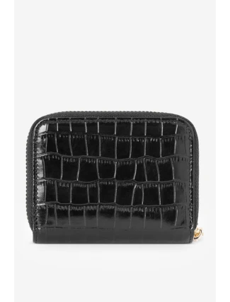 Dámská peněženka z přírodní kůže s zvířecím vzorem Malá Nobo NPUR-LR0020-C020 Černá