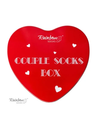 Ponožky COUPLE BOX 2 Páry Krabička Srdce Rainbow Socks