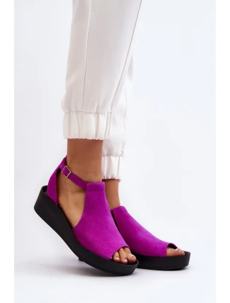 Zazoo 2914 Dámské sandály z semiše Fuchsie