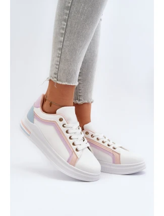 Dámské tenisky s flitry růžové Elnami