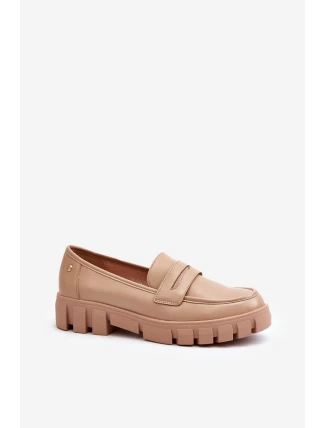 Dámské mokasíny z ekologické kůže béžové Seravisa