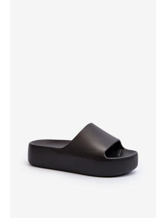 Dámské žabky na tlusté podrážce černé Oreithano