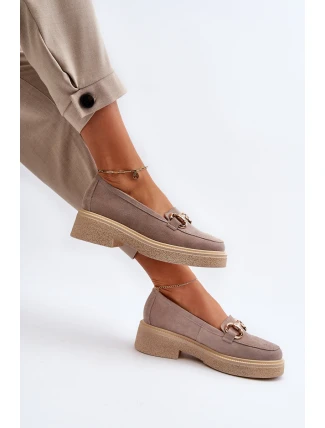 Zazoo 3429 Zamszové Dámské Mokasíny S Ozdobou Hnědé Zazoo 3429 Zamszové Dámské Mokasíny S Ozdobou Hnědé