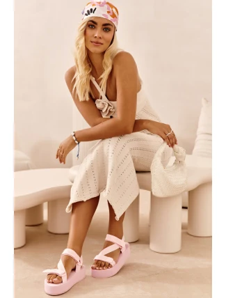 Dámské sandály na platformě Big Star NN274A529 růžové