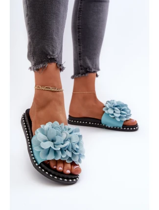 Dámské sandály s květinovými ozdobami Černé Cellanen