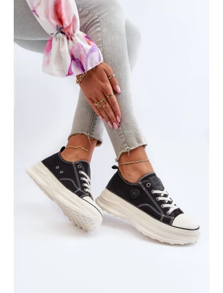 Dámské tenisky na masivní podrážce Big Star NN274125 Černé