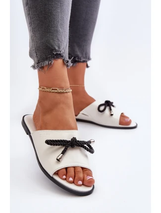 Dámské sandály z eko kůže Big Star NN274067 Bílé