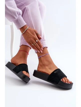Dámské sandály na platformě z semiše Big Star NN274A670 černé