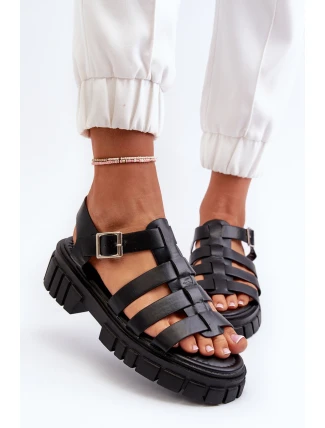 Dámské římské sandály černé Rosarose