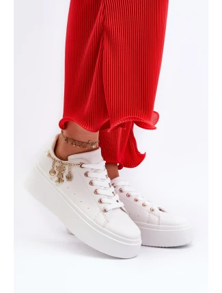 Dámské tenisky s ozdobou Bílé Celedria Dámské tenisky s ozdobou Bílé Celedria