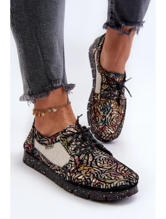 Dámské vzorované polobotky Maciejka 06347-01 Černé