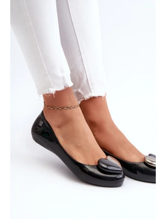 Dámské baleríny se srdíčkem ZAXY LL285027 Černé