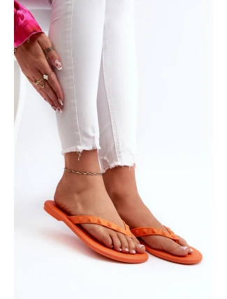 Ploché Pružné Sandály Japonské Dámské ZAXY JJ285254 Oranžové