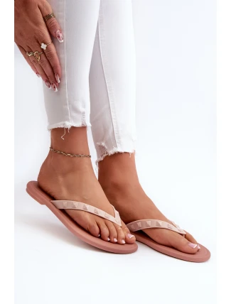 Ploché Pružné Dámské Žabky ZAXY JJ285298 Růžové