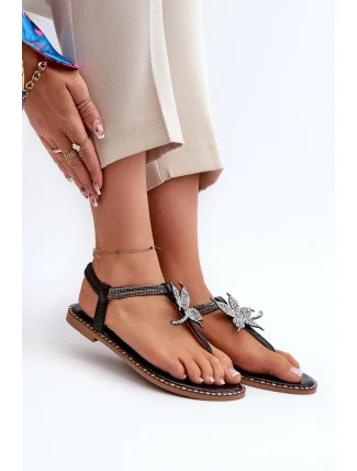 Dámské Ploché Sandály S Ozdobným Kvítkem Stříbrné Edoni
