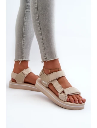 Dámské sandály na platformě Big Star NN274A535 béžové