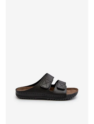 Pohodlné pánské sandály s suchým zipem Inblu FM00001U černé