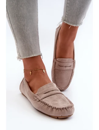 Dámské Mokasíny Z Ekologického Zamsu Světle Béžové Rerceria