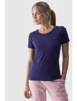Dámské Hladké Tričko S Logem Modré 4F 4FWMM00TTSHF1845-31S