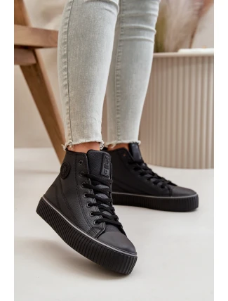 Dámské Zateplené Tenisky Z Eko Kůže Big Star OO274790 Černé