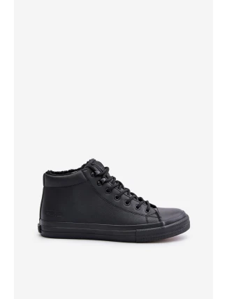 Mužské zateplené tenisky s zipem černé Big Star MM174012 Mužské zateplené tenisky s zipem černé Big Star MM174012