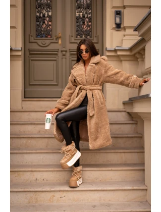 Kožené Dámské Sněhule Na Silné Podešvi S Kožešinou Big Star OO274A207 Hnědé