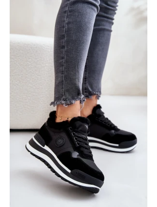 Dámské Zateplené Tenisky Na Platformě Big Star OO274A216 Černé