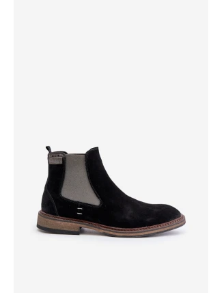 Semišové Boty Chelsea Pánské Big Star OO174154 Černé
