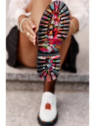 Dámské Kožené Polobotky Šněrovací Artiker Bílé 55C0500