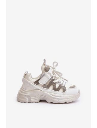 Dětské tenisky se zirkony bílé Rianalla