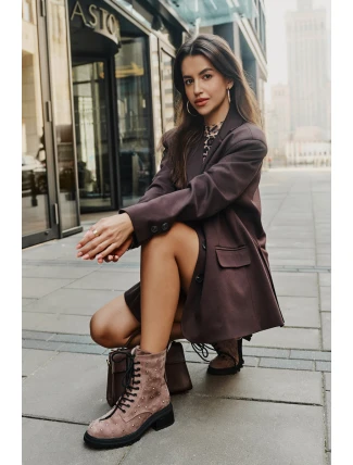 ZDobené Botky Worker Dámské Zateplené D&A MR880-017 Taupe