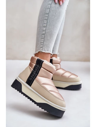 Nízké Sněhule Na Silné Podešvi D.Franklin Béžové DFSH371010 Nízké Sněhule Na Silné Podešvi D.Franklin Béžové DFSH371010